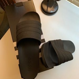 Adidas slides in black size 14